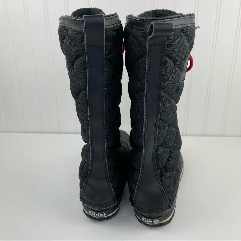 Sorel Out N About Tall Quilted Duck Boots Black Size 7.5